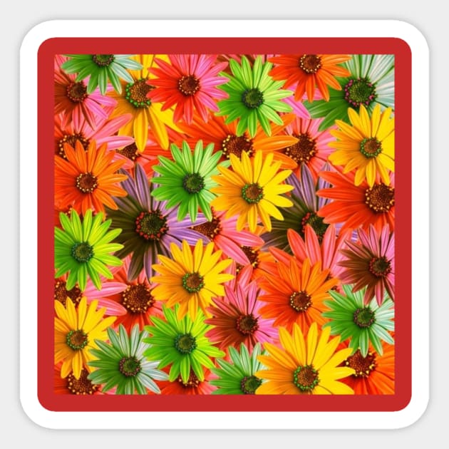 colorful flowers Sticker by PREMIUMSHOP